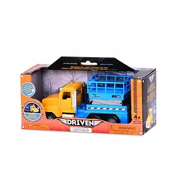 Машинка Driven Micro Вантажівка-підйомник, синій з жовтим (WH1074Z) - мініатюра 4