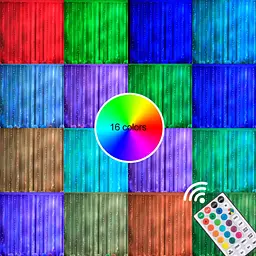 Гірлянда штора роса 3х3 RGB Niki Light роса від юсб роса на пульті завіса 300 LED різнокольорова 16 кольорів - мініатюра 9