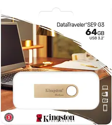 Накопичувач 64GB USB 3.2 Type-A Gen1 DT SE9 G3 Kingston teh0013402 - мініатюра 7
