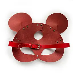 Шкіряна маска мишки Art of Sex - Mouse Mask, колір Червоний - мініатюра 4