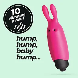 Вібратор Crushious O-Pet Rabbit 10 режимів рожевий 8.8х2.4 см - мініатюра 8