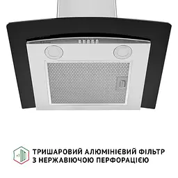 Витяжка декоративна зі склом PERFELLI GRASSI 6HMX INOX - мініатюра 7