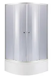Набір Lidz Душова кабіна Latwa SC80x80.SAT.HIGH.GR напівкругла, скло тоноване 4 мм + Душовий піддон Kapielka ST80x80x41, з панеллю