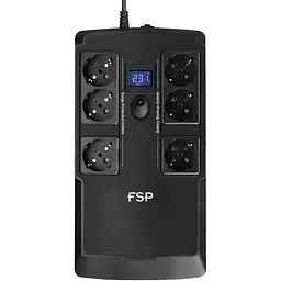 ДБЖ FSP NanoFit 800, 800ВА/480Вт, SCHUKO, USB/2хUSB зар 5V/1A(Max.), AVR, RG11 - мініатюра 2