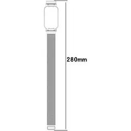 Ремінець-бампер DK для Xiaomi Redmi Smart Band 2 Metal Milanese Loop Magnetic (016244) (silver) - мініатюра 5