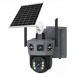 4G-камера TP18 360° чорна • Вулична автономна IP-камера Solar PTZ 6 Мп із SIM-картою, сонячною панеллю та V380 Pro - мініатюра 2