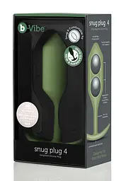 Анальна пробка B-Vibe Snug Plug 4, 14 см (зелений) - мініатюра 4