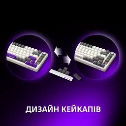 Клавіатура Lorgar KBP7075W Pro RGB Wireless/Bluetooth/USB UA Beige (LRG-KBP7075W-RT-US) - мініатюра 10