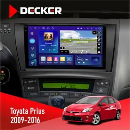 Штатна магнітола Toyota Prius 2009-2016 Decker D9-009 4x64, DSP, 4G, 2k Decker (НФ-00008448)