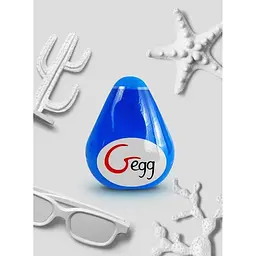 Мастурбатор-яйце Gegg Blue, 6.5х5 см - мініатюра 7
