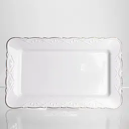 Тортівниця порцелянова  Yiwu  White Square 30.5х30.5 см квадратна на ніжці  Yiwu 120-YH-HG061 - мініатюра 5