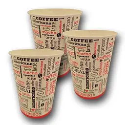 Одноразові паперові стакани з малюнком 250 мл Coffee Natural (FC) 50 шт/уп. - мініатюра 3