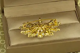 Брошка Xuping Jewelry Роскішна сніжинка 3,8 см лимонна - мініатюра 2