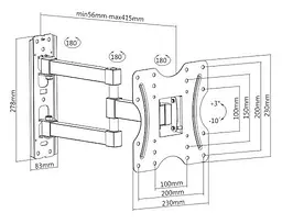 Кріплення для телевізора ITech LCD523B 23 - 42'' [54171] - мініатюра 3