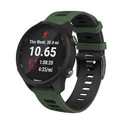 Силіконовий ремінець Rage для Huawei Watch GT 3 Pro 46mm Classic GT 3 46mm GT Runner GT - темно-зелено-чорний ширина кріплення 22мм Watchbands (W25-1WB26504222) - мініатюра 3