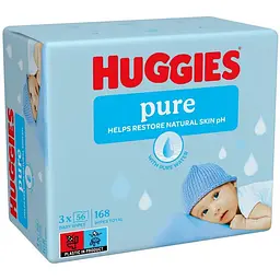 Дитячі вологі серветки Huggies Ultra Comfort Pure 56 х 3 шт (5029053550091)