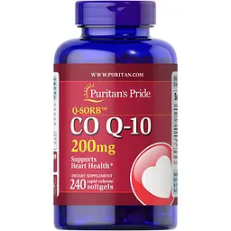 Коензим Puritans Pride Q-Sorb Co Q-10 200 мг  240 м'яких капсул