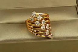 Кільце Xuping Jewelry Міраж розсувне 16 р золотисте