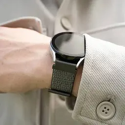 Ремінець нейлоновий на липучці BeWatch для Samsung Galaxy Watch 4/5/6 Темно-зелений (101138.4UW) - мініатюра 6