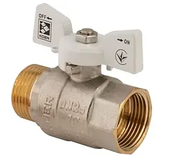 Кран кульовий Koer 1" ГШМ (KR.218.W) білий KR0184