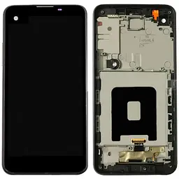 Дисплей LG K500N X Screen /K500DS X View чорний, PRC, з рамкою золотистого кольору, Pink Gold