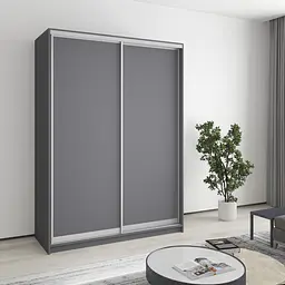 Шафа-купе дводверна MebelStar Стандарт AL 2ДСП 150x60x210 см Антрацит (MBS-2311)