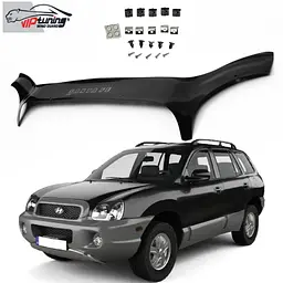 Дефлектор капота мухобойка для Hyundai Santa Fe 2000-2006 (Vip Tuning) HYD56