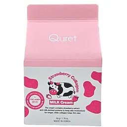 Крем для обличчя Quret Collagen молочний полуниця 50 мл - мініатюра 3