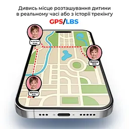 Дитячий водонепроникний смарт-годинник з GPS JETIX DF22 Light Edition оригінальний з телефоном і камерою (Blue) - мініатюра 3