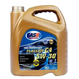 Автомобільна моторна олива SASH FLAGSHIP C4 5W-30 5л 100109 - мініатюра 1