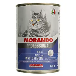 Уцінка. Консервований корм для котів Morando Professional паштет з тунцем та лососем 400 г