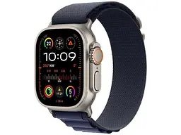 Ремінець Apple Alpine Loop Navy - Natural Titanium Finish для Watch 44/45/46/49mm - Small (MXMX3) - мініатюра 3