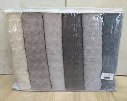 Набір турецьких махрових рушників 70х140 Gulcan 6 шт Jacquard Cotton Lux Damla - мініатюра 3
