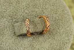 Сережки Xuping Jewelry колечки гранчасті 11 мм золотисті