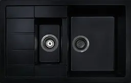 Кухонна мийка Adamant ANILA PLUS антрацит 775x495x200 мм, з крилом 77,5 см