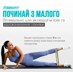 Гумки для фітнесу EasyFit MonoBand набір 3 шт (EF-1812-GY) - мініатюра 5
