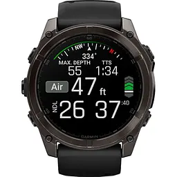 Смарт-годинник Garmin Fenix 8 AMOLED Sapphire 51mm Carbon Gray DLC Titanium with Black/Pebble Gray Silicone Band (010-02905-20/21/63) [115087] - мініатюра 10