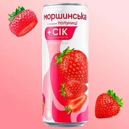 Напій негазований Моршинська зі смаком Полуниці з/б 0.33 л - мініатюра 2