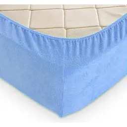 Простирадло махрове на резинці TAG Tekstil Placid Blue 60х120х20 см блакитне 000240859 - мініатюра 2