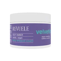 Крем для тіла Ніжний зволожуючий Silky Amber з ваніллю та арганою VELVETISH Revuele 300 мл