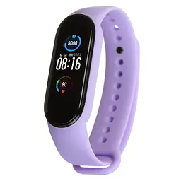 Силіконовий ремінець для фітнес браслетів Xiaomi Mi Band 5/6/7, Silicone, lavender, зі зручною застібкою, на фітнес трекер та смарт годинник, ArmorStandart (ARM56995)