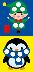 Мозаїка з наліпок. Сніговик - мініатюра 2