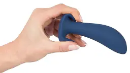 Стимулятор простати Vibrating Butt Plug, 12 см синій - мініатюра 6