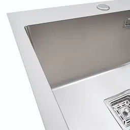 Кухонна мийка Platinum Handmade НSB з нержавіючої сталі 3 мм прямокутна 50x45x23 см (000037016) - мініатюра 3