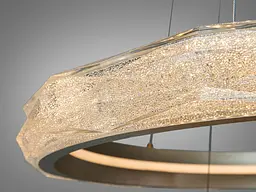 Золота підвісна LED-люстра Diasha 583-600+400G, 2 кільця, 152Вт, 60 см, до 21 м² - мініатюра 5