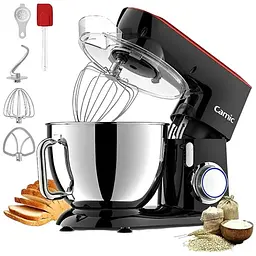 Кухонний комбайн Camic міксер тістоміс металевий 9 л SM-1571N 1800Вт Black Red
