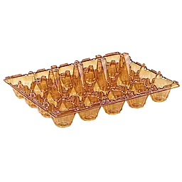 Упаковка для курячих яєць , 20 комірок, 50 шт, форма прямокутна, колір коричневий, ПЕТ для зберігання і транспортування - мініатюра 4