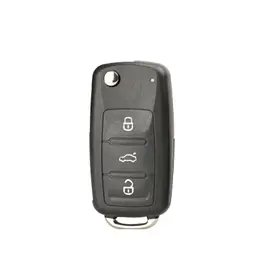 Чохол ключа Volkswagen Bora 2008-2018 рр. чорний+золото TPU - мініатюра 4