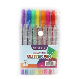 Набір гелевих ручок Glitter Pen, 8 шт., PVC