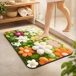 Килимок у ванну 50×80 см — вологопоглинаюче покриття з матеріалу другого покоління, абсорбуючий антиковзкий KT9000356 - мініатюра 6